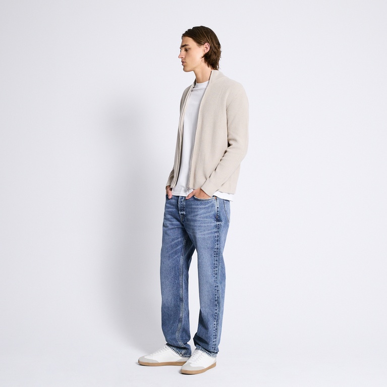 Zip knit cardigan "Frippe"